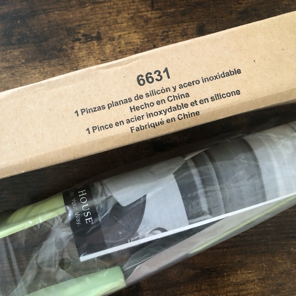 Princess House Green Silicone and Stainless Steel Kitchen Tongs 6631 NEW - Picture 9 of 9